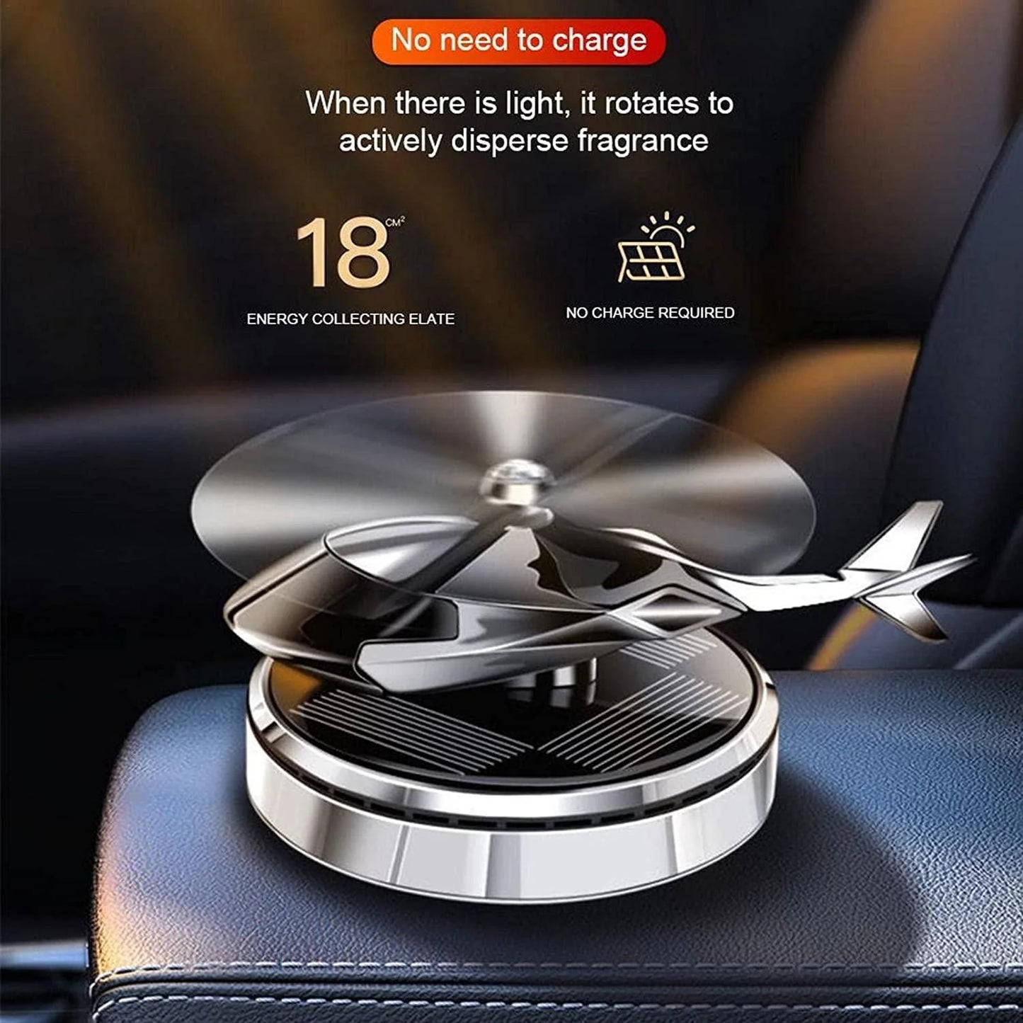 New Helicopter alloy Solar Car Air Perfume Diffuser 2.0