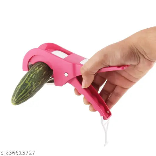 WINGER Multipurpose 2 in 1 Vegetable and Fruit Cutter & Peeler 5 Blade Stainless Steel with Locking System, Multi-Functional Kitchen Tool, Sabji cutter