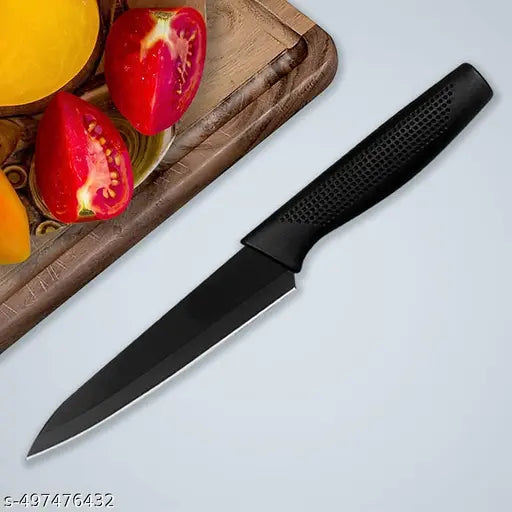 Stainless Steel 3 Pieces Professional Kitchen Knife Set/Meat Knife/Chef Knife with Non-Slip Handle Sharp Manual Sharpening for Home Kitchen/High Carbon Stainless Steel Knife Set(Black with knife cover)